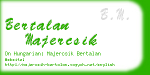 bertalan majercsik business card